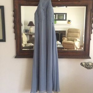 Azazie Ginger Dress in Dusty Blue